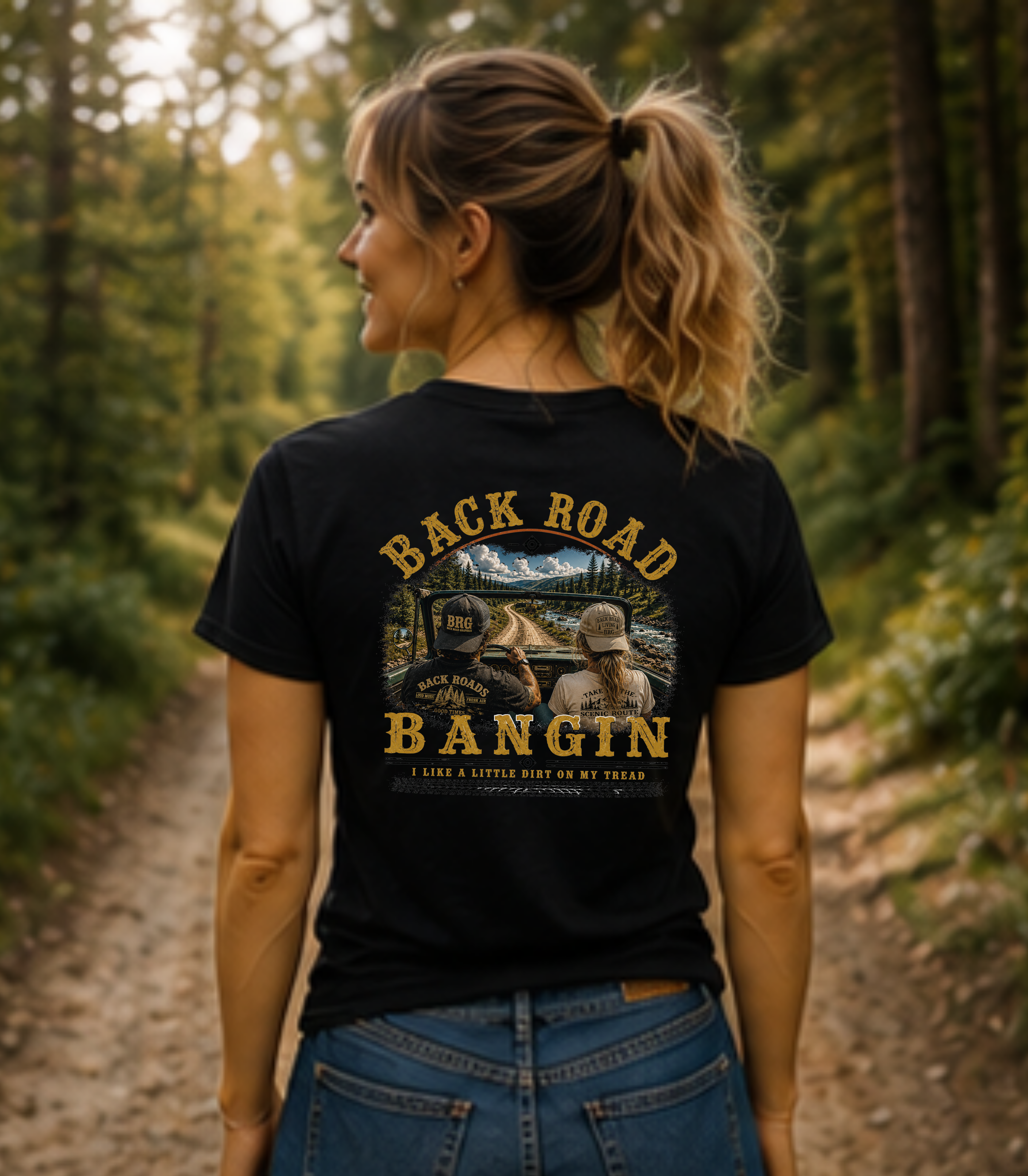 Back Road Bangin™ Signature Tee – Female Driver