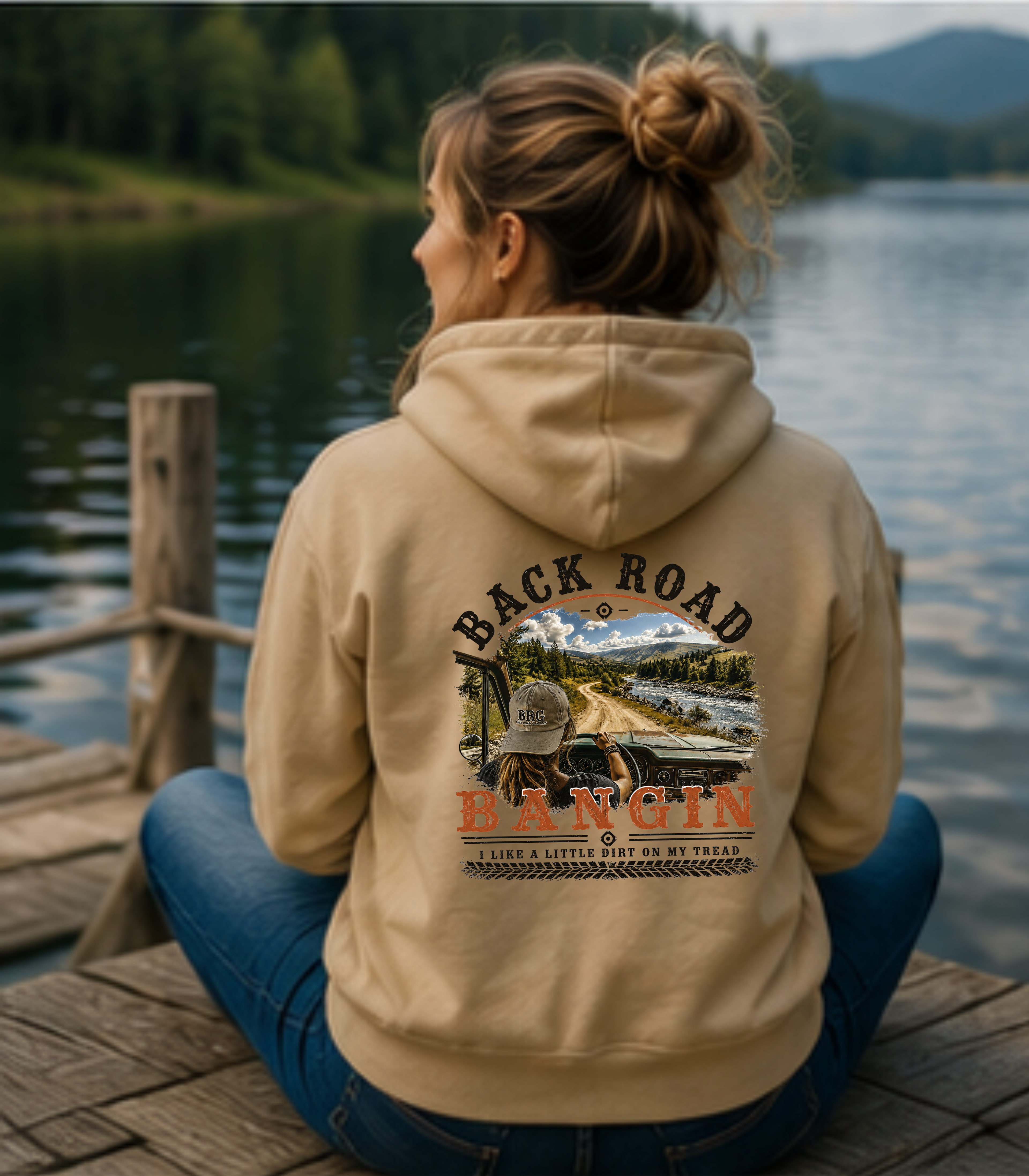 Back Road Bangin™ Signature Heavyweight Hoodie - Heritage Black Female Driver
