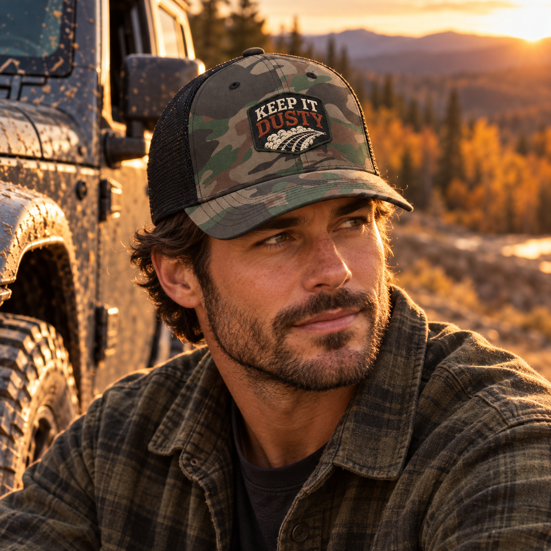 Keep It Dusty™ Signature Premium Camo Trucker Cap