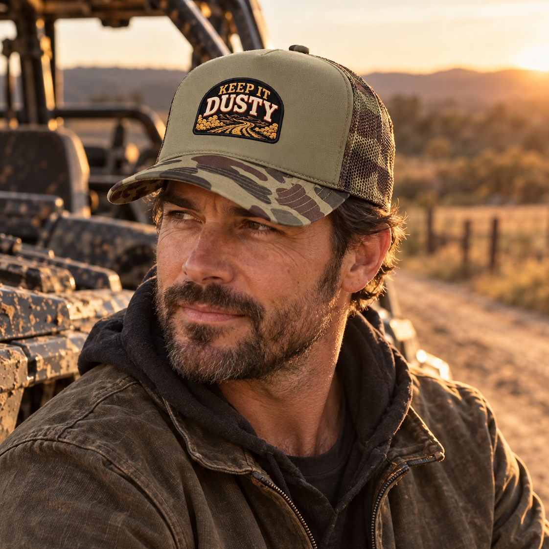 Keep It Dusty™ Olive Camo Trucker Hat