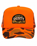 Keep It Dusty Neon Camo Trucker Hat