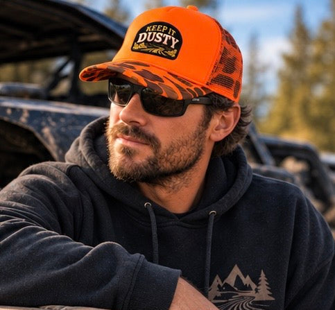Keep It Dusty Neon Camo Trucker Hat